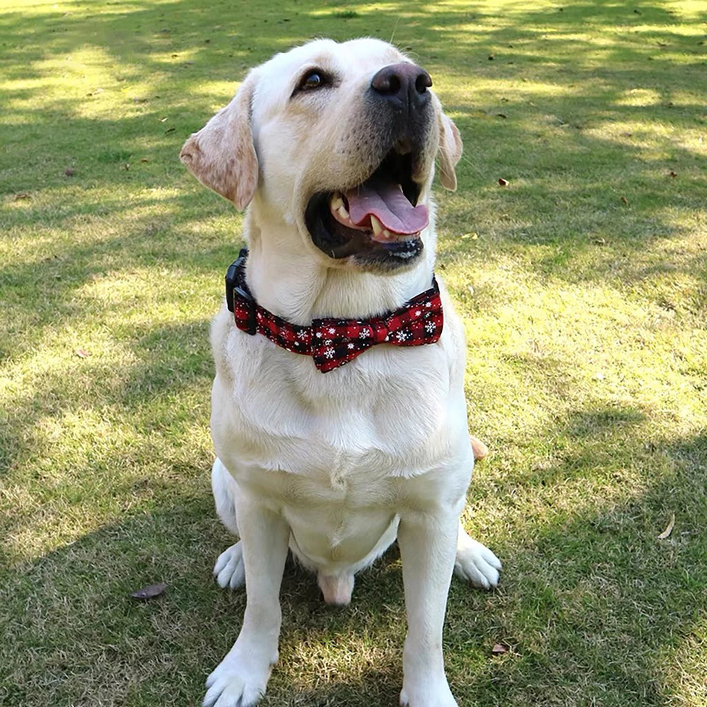 Snowflake Plaid Bow Tie Collar